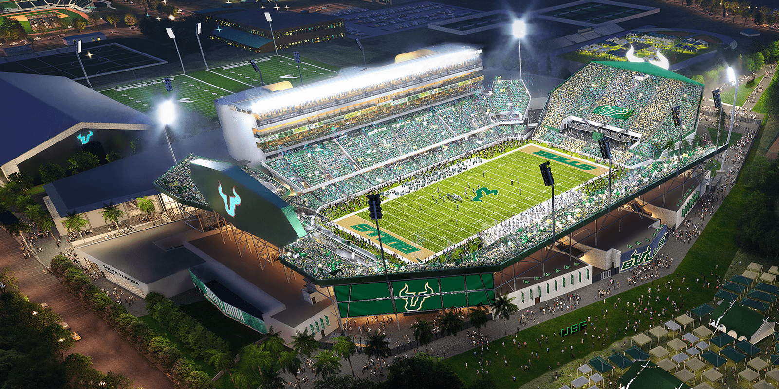 USF releases first renderings of new on-campus stadium, announces $6 million gift